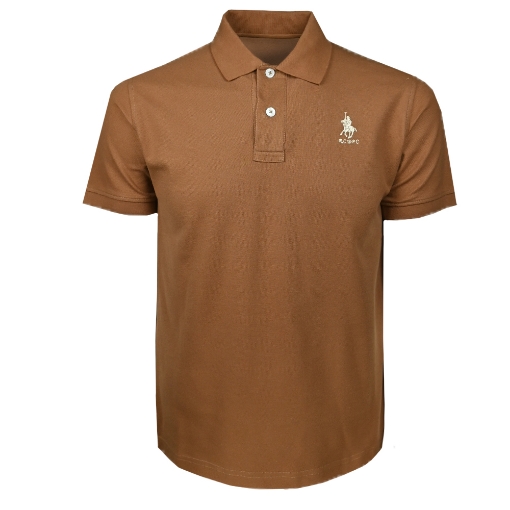 Picture of RMTS11118 RCB Polo Club Men Polo Solid Tee - Brown