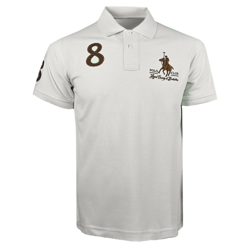 Picture of RMTS10996 RCB Polo Club Men Polo Solid Tee - Off White