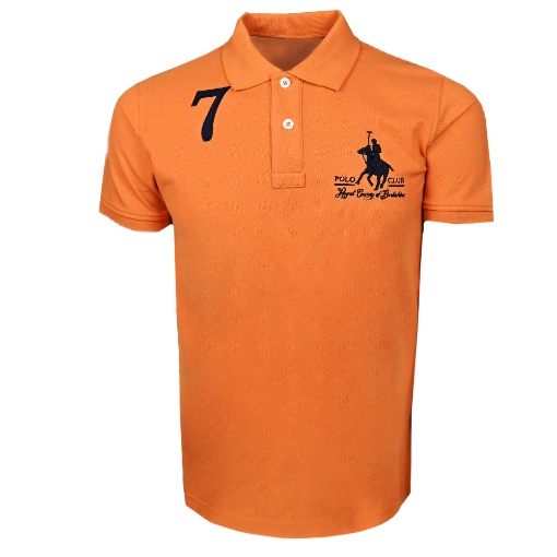 Picture of RMTS11090 RCB Polo Club Men Polo Solid Tee - Orange