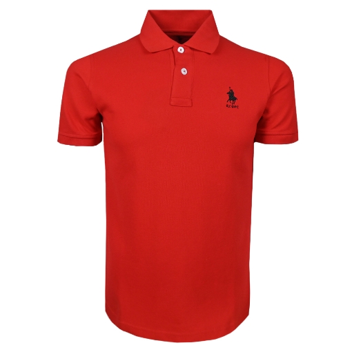 Picture of RMTS10429 RCB Polo Club Men Polo Solid Tee - Red