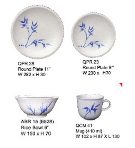 Picture of 8Pcs Ceramic Dishes Couple Set