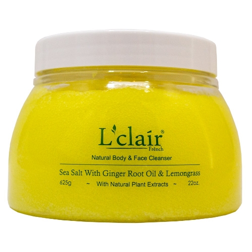 Picture of 1 unit x L'Clair Sea Salt with Ginger Root Oil & Lemongrass Natural Body Cleanser 625g