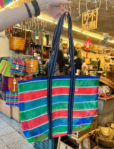 Picture of 1 x  Traditional Taiwan Nylon Bag NO.5 with ZIP (Eggplant Bag)  