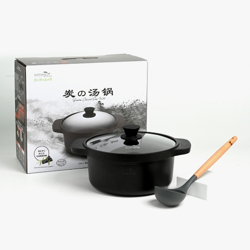 Picture of 1 unit x FAR-INFRARED FULL CHARCOAL SOUP POT 24CM (WITH LID) 